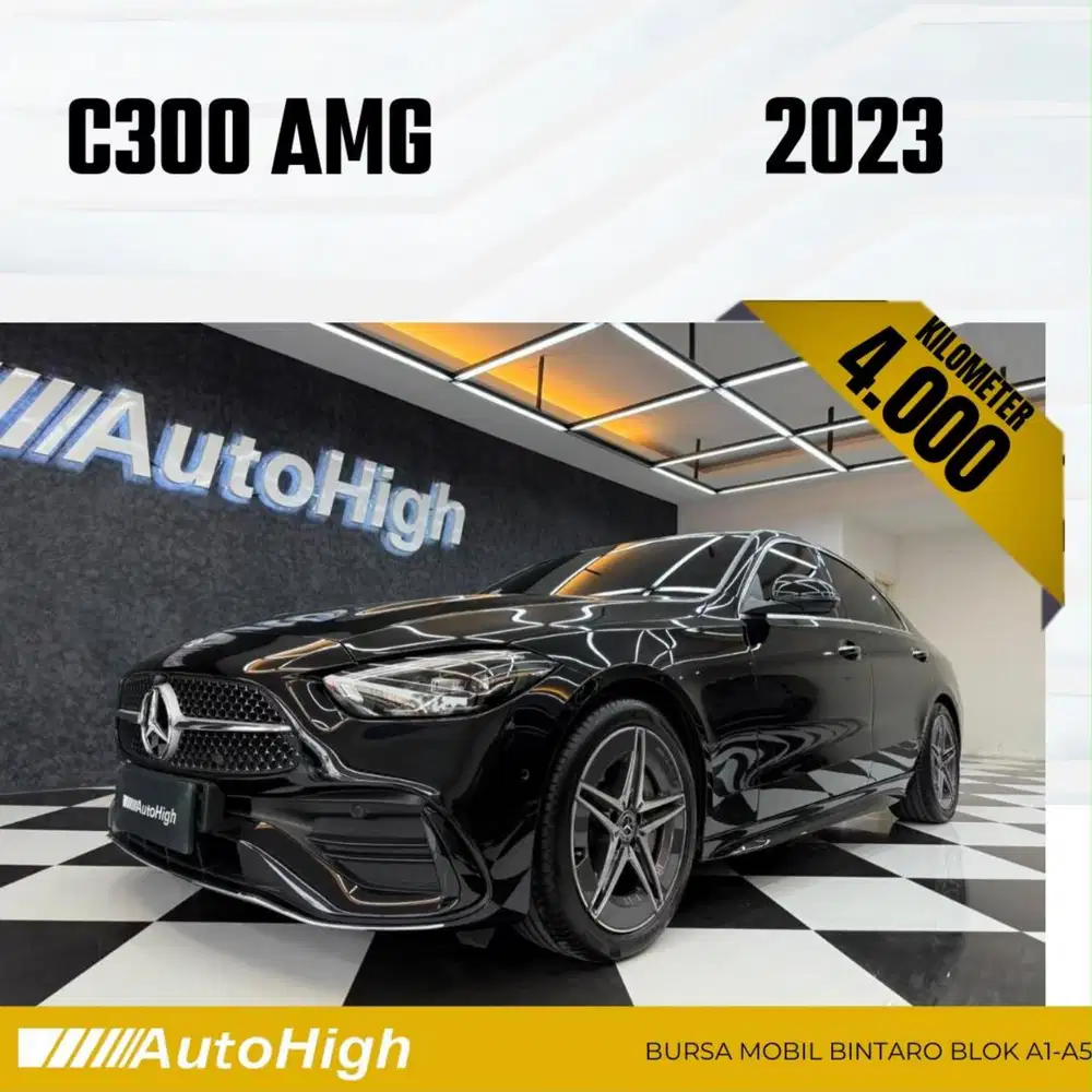 DP10% [Km4.000] C300 AMG 2023 Black Reg 2022 #AUTOHIGH