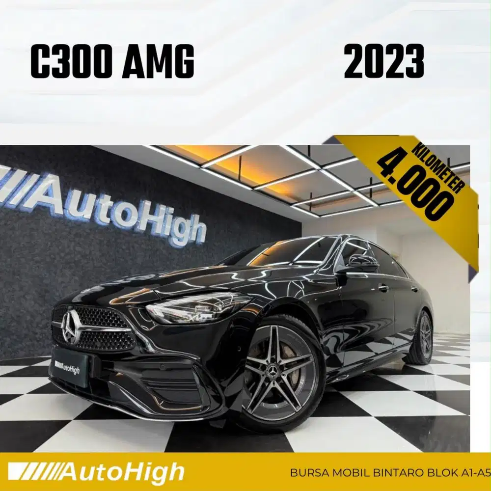 DP10% [Km4.000] C300 AMG 2023 Black Reg 2022 #AUTOHIGH