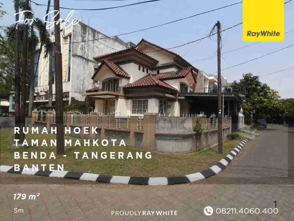 Rumah Hoek Taman Mahkota - Jual Cepat - 179 m² - SHM