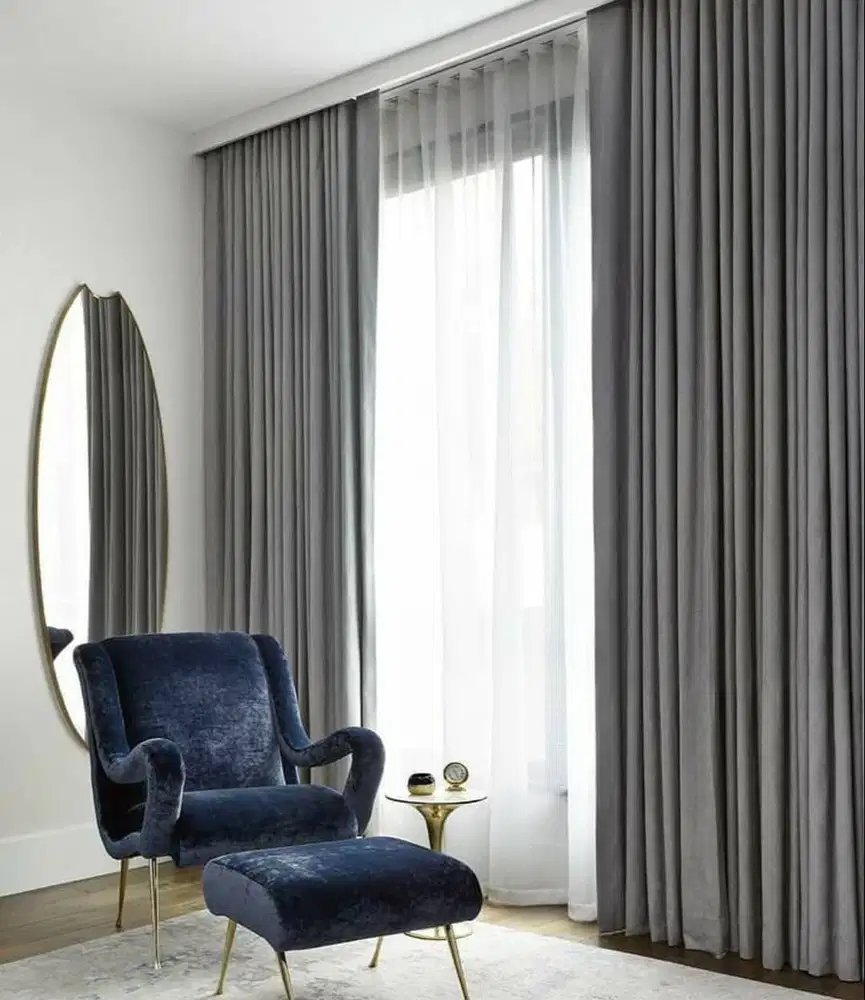 Gorden Vertikal/Vertical Blinds Roll/Roller Krey Wallpaper Dinding 3D