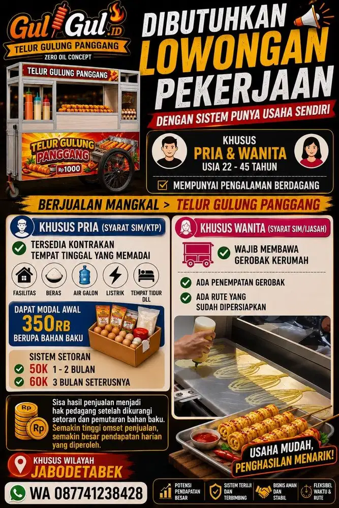 LOKER TELUR GULUNG PANGGANG