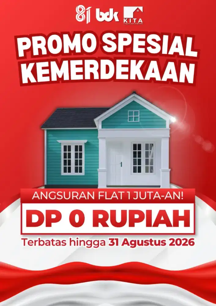 Dp 0 Rupiah, Booking Cuma 200ribu All in sampai serah terima kunci