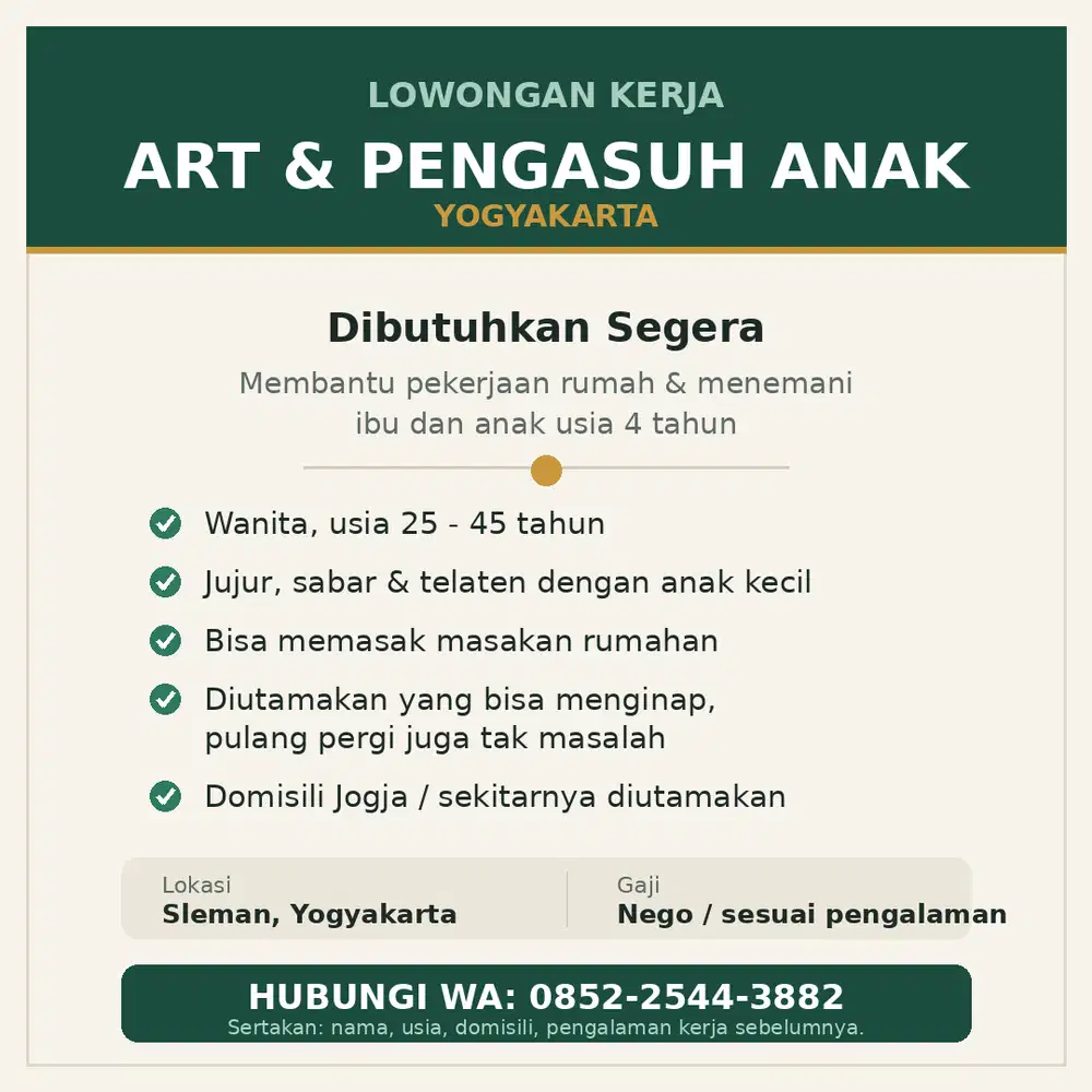 LOWONGAN ART — YOGYAKARTA