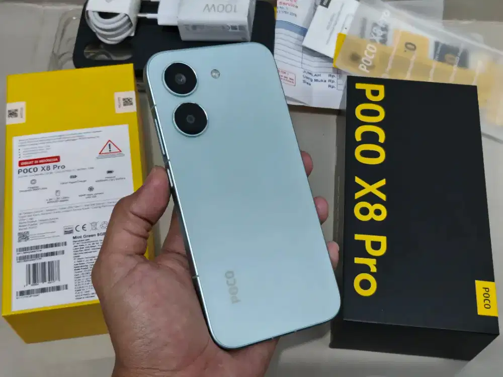POCO X8 PRO 5G MINT GREEN RAM 8GB ROM 512GB Fullset Ori