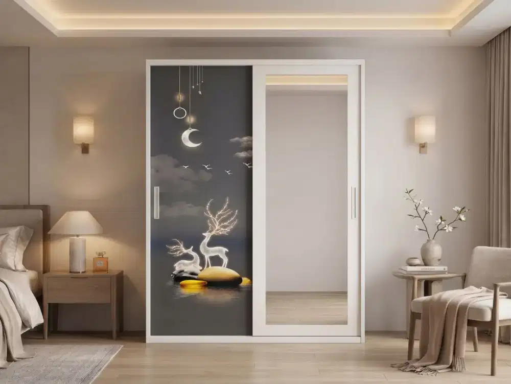 Lemari Besi sliding 2 pintu dan 4 pintu