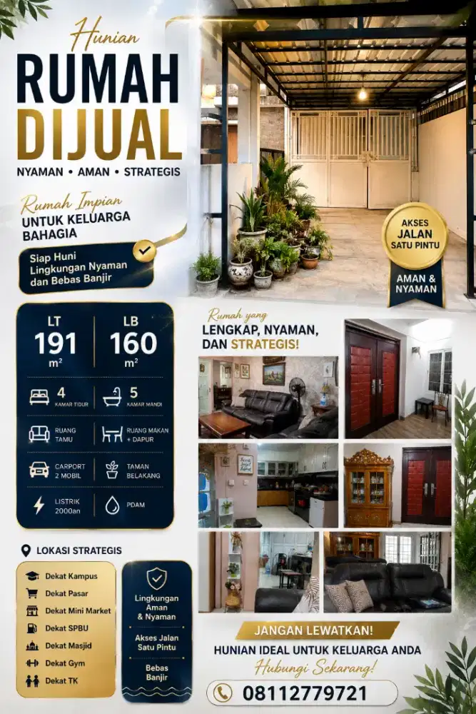 RUMAH NYAMAN, LOKASI STRATEGIS — SIAP JADI RUMAH IMPIANMU