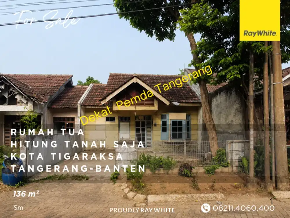 Rumah Tua Kota Tigaraksa - Hitung Tanah Saja 136m²