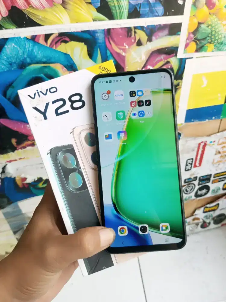 Vivo Y28 spek 8/128 Kel hp cas box
