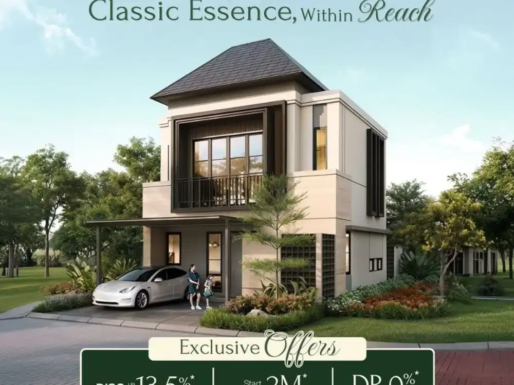 RUMAH MEWAH TERMURAH DI BSD CITY CLUSTER CASTILO TERRAVIA KPR DP 0% FREE BY PROVISI / FREE BY AKAD