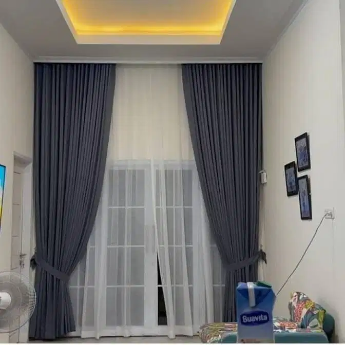 Gorden Vertikal/Vertical Blinds Roll/Roller Krey Wallpaper Dinding 3D