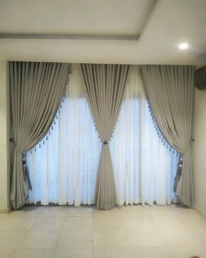 Jasa Pasang Gorden Custom Wallpaper Dinding 3D Gordyn Hordeng Korden