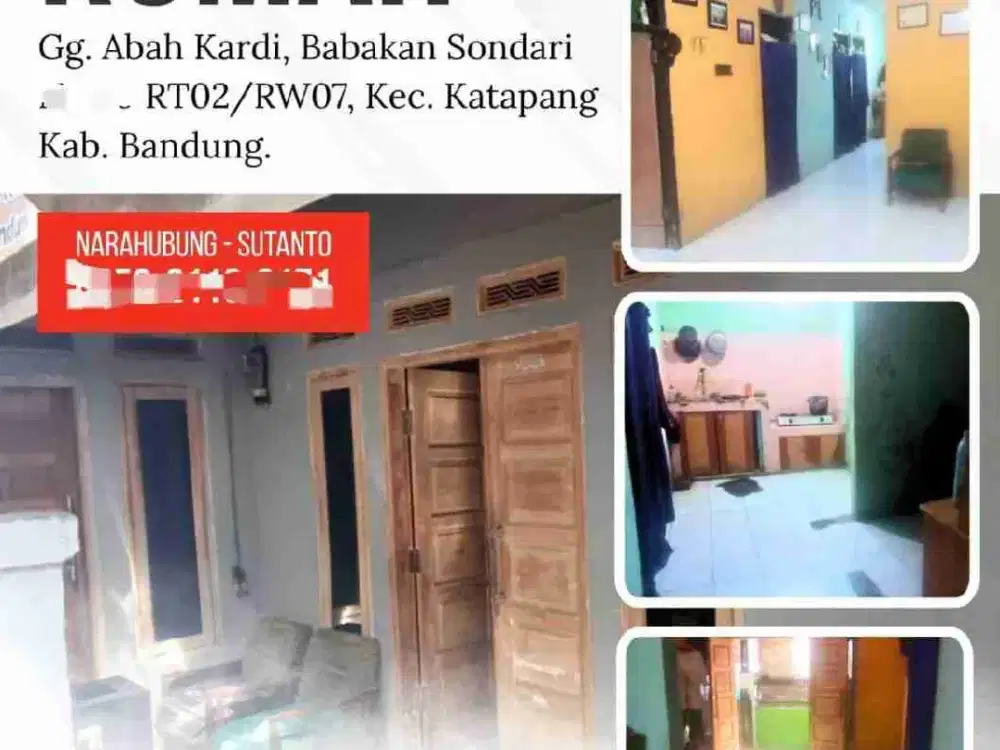 Katapang Rumah siap Huni masik gang Motor Kab Bandung