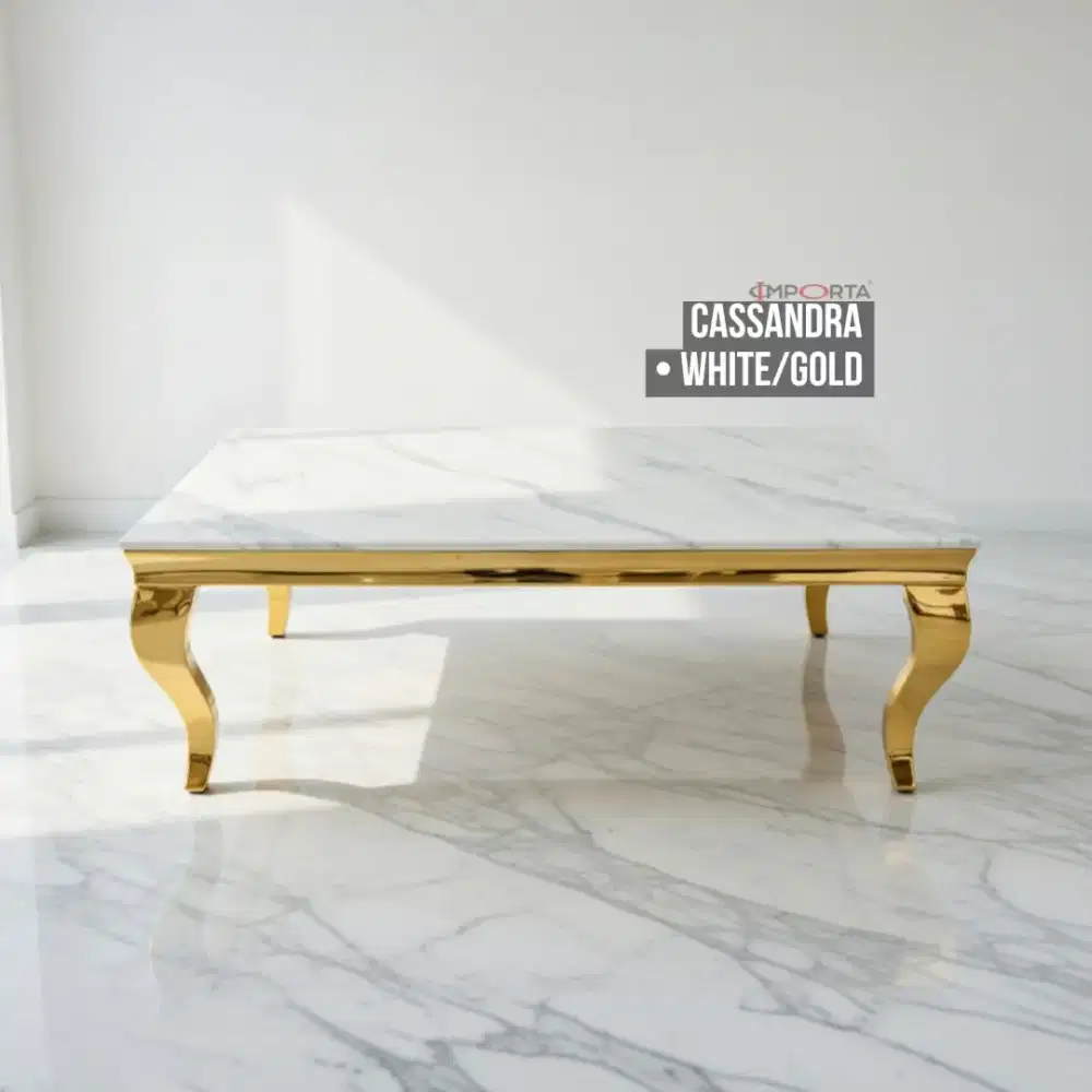 Meja Tamu Mewah Importa CT Cassandra  White Gold