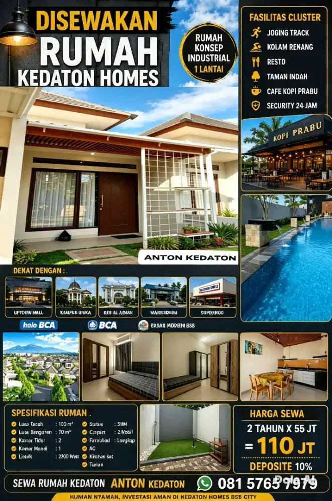 Sewa furnished kedaton bsb city hilago beranda bali ivy park citraland