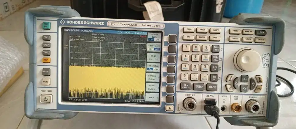Rohde & Schwarz ETL TV Analyzer 500 kHz–3 GHz – Spectrum / TS Analyzer