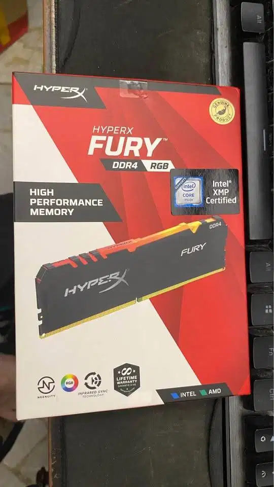 RAM Kingston HyperX Fury RGB DDR4 16GB (2X8GB) 3200MHZ CL16