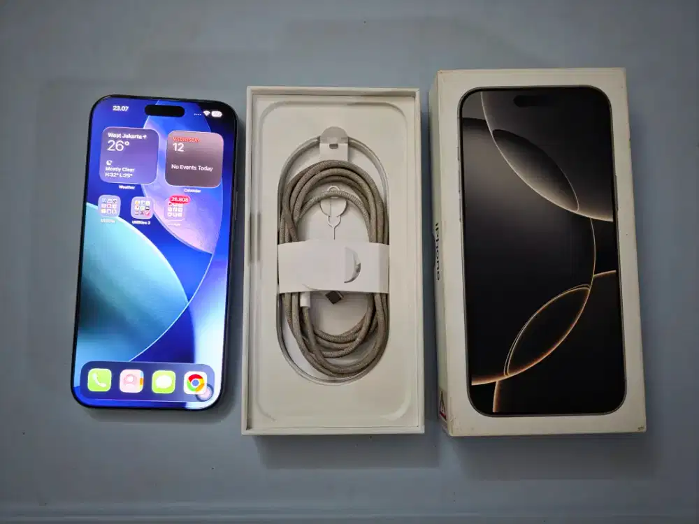 iPhone 16 Pro Max 256 Natural Titanium ExGaransi Resmi Digimap + Bonus