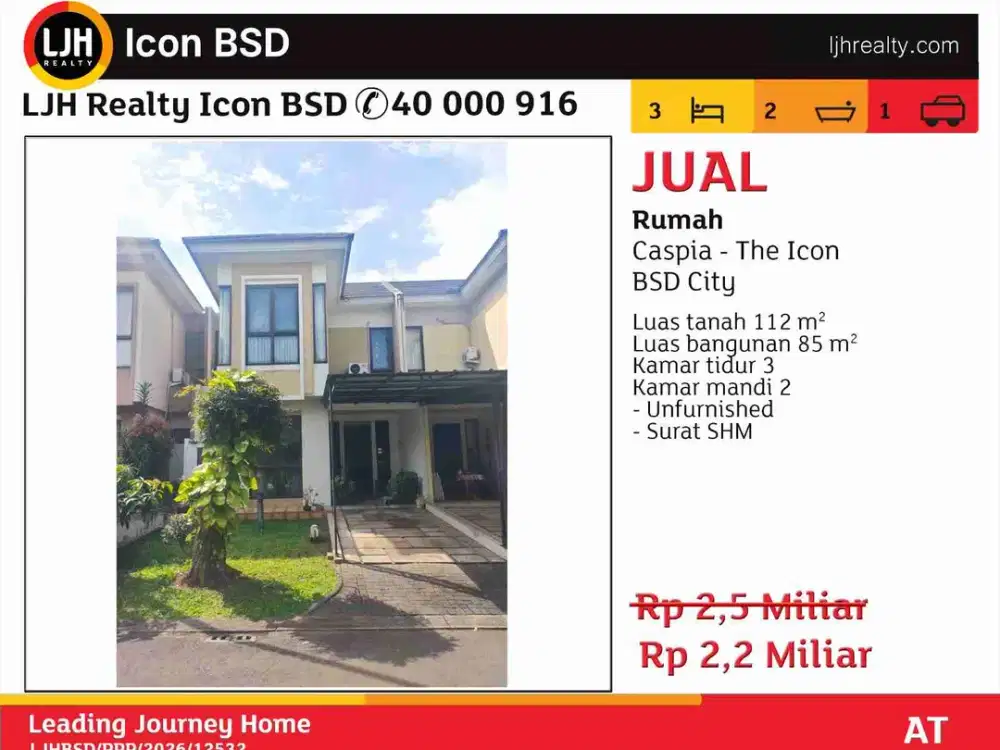 Di Jual Rumah Capsia-The Icon BSD City