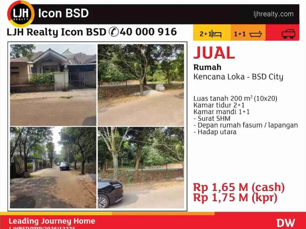 DiJual Rumah Kencana Loka BSD City
