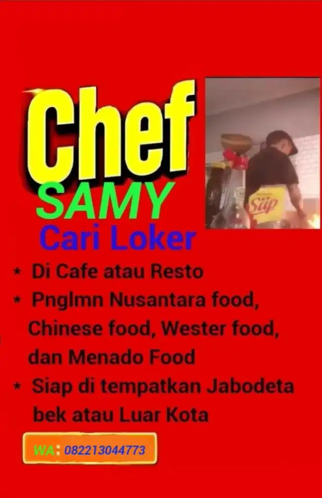MENCARI KERJA SEBAGAI KOKI