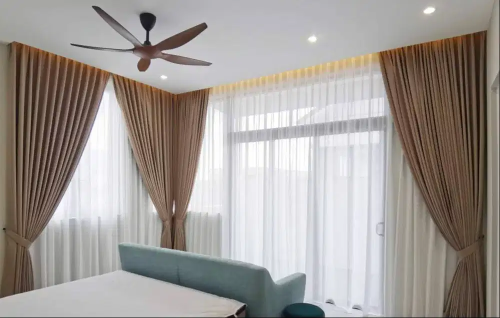 Jasa Pasang Gorden Custom Wallpaper Dinding 3D Gordyn Hordeng Korden