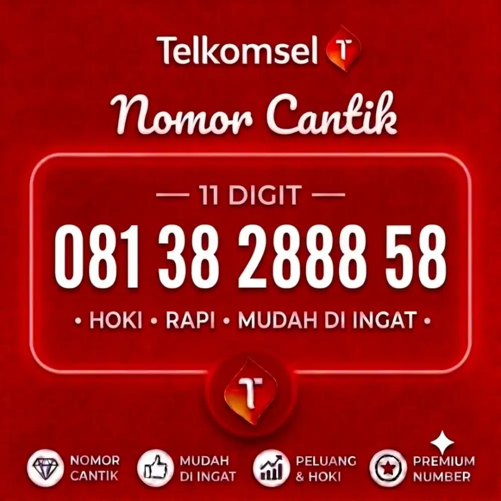 Nomor cantik langka easy recall dan premium series 38 2888 38