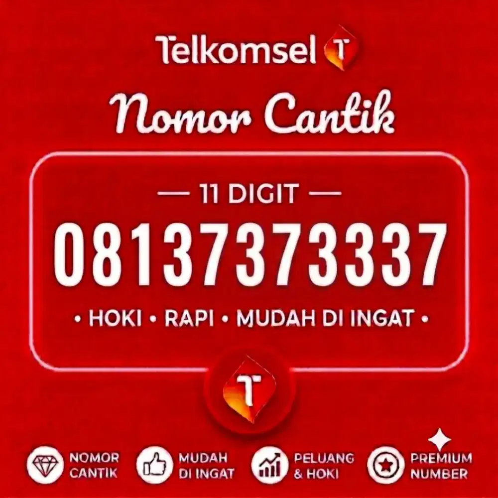 Nomor Cantik Telkomsel 11digit 37373337