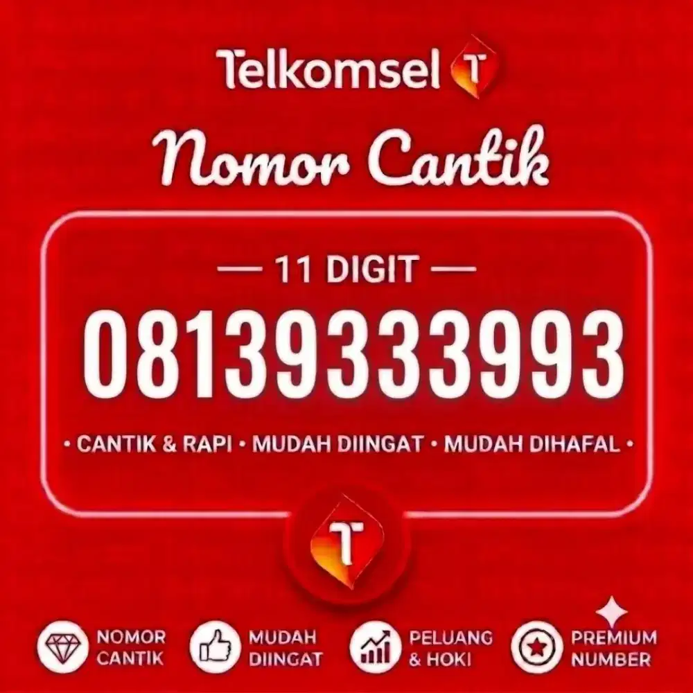 Nomor Cantik Telkomsel 11digit 39333993
