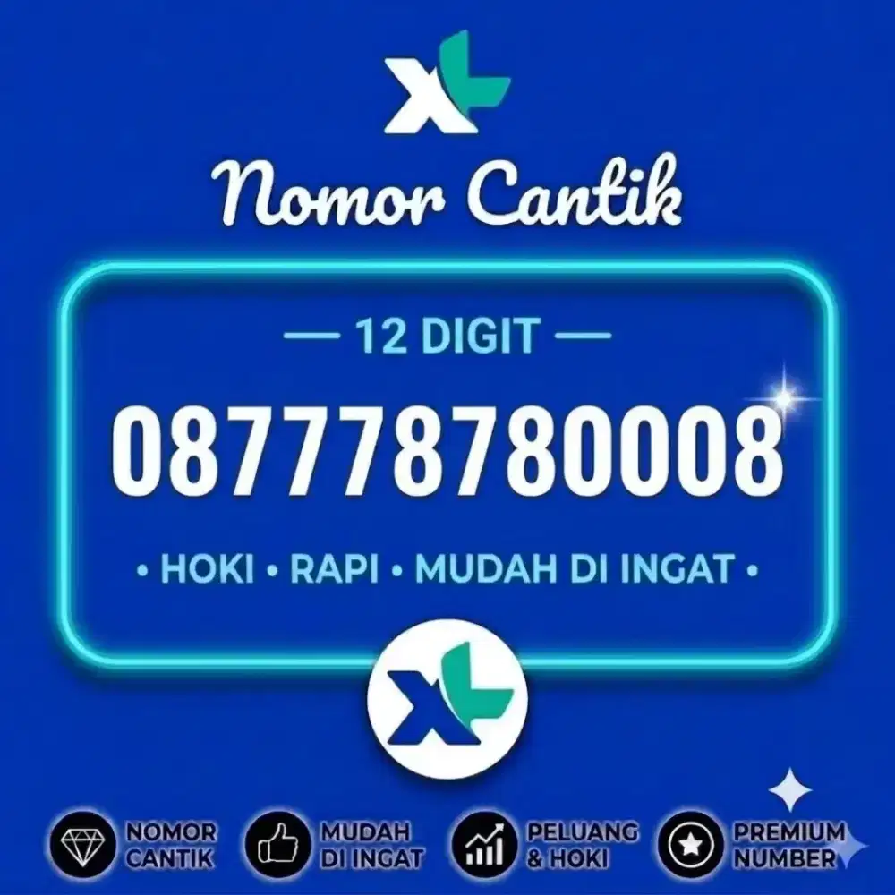 Nomor cantik XL minimalis ,Varian 4 angka