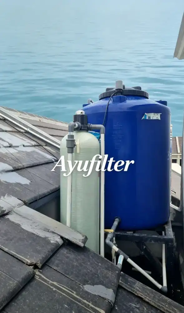 Filter air sepaket kepala 3way/dengan 2media