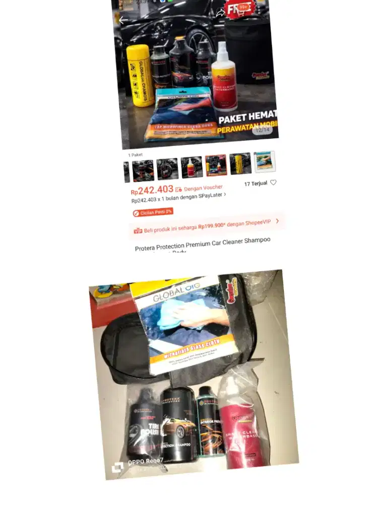 Protera protection shampo pencuci mobil lengkap dengan cleaning kit
