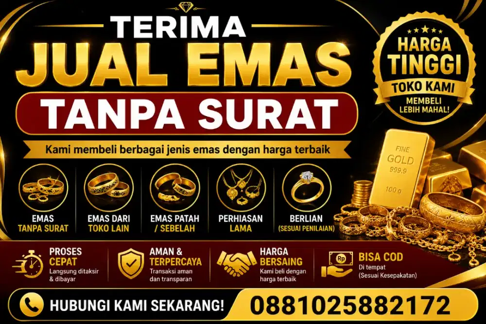 Terima jual emas tanpa surat dan berlian