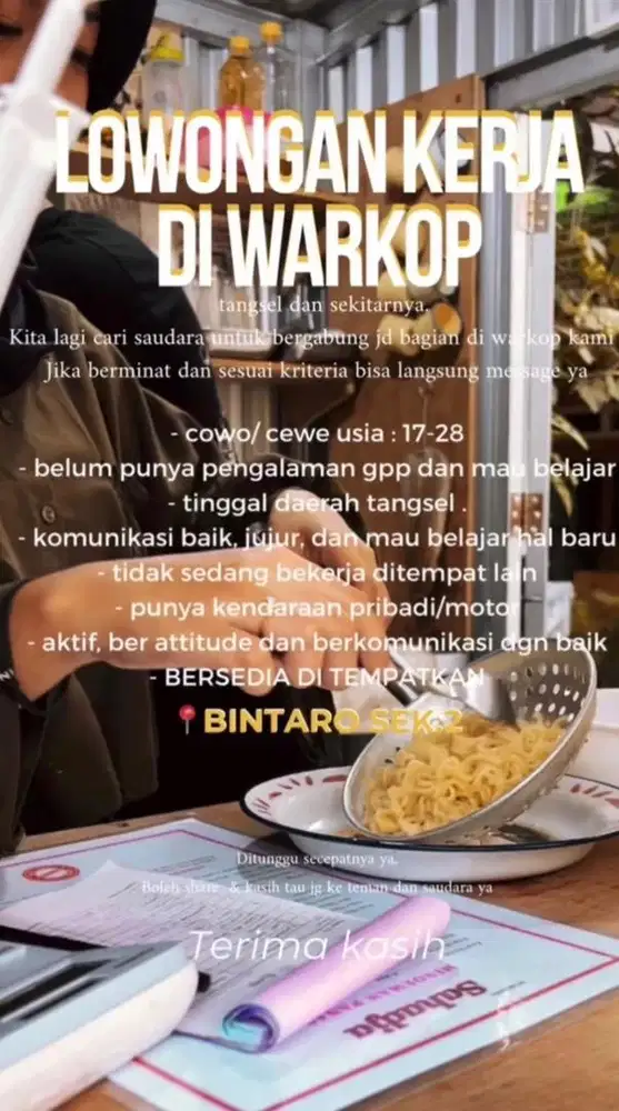 Lowongan Pekerjaan Di Warkop