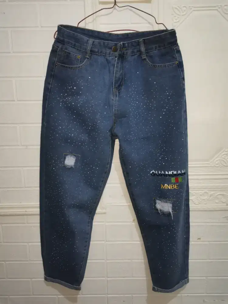 Jeans diamond bordir size 31