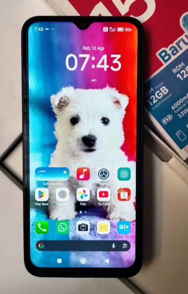 Redmi 15C Ram 6+6/128 Fullset, mulus