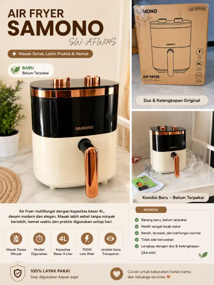 Jual air fryer kondisi baru