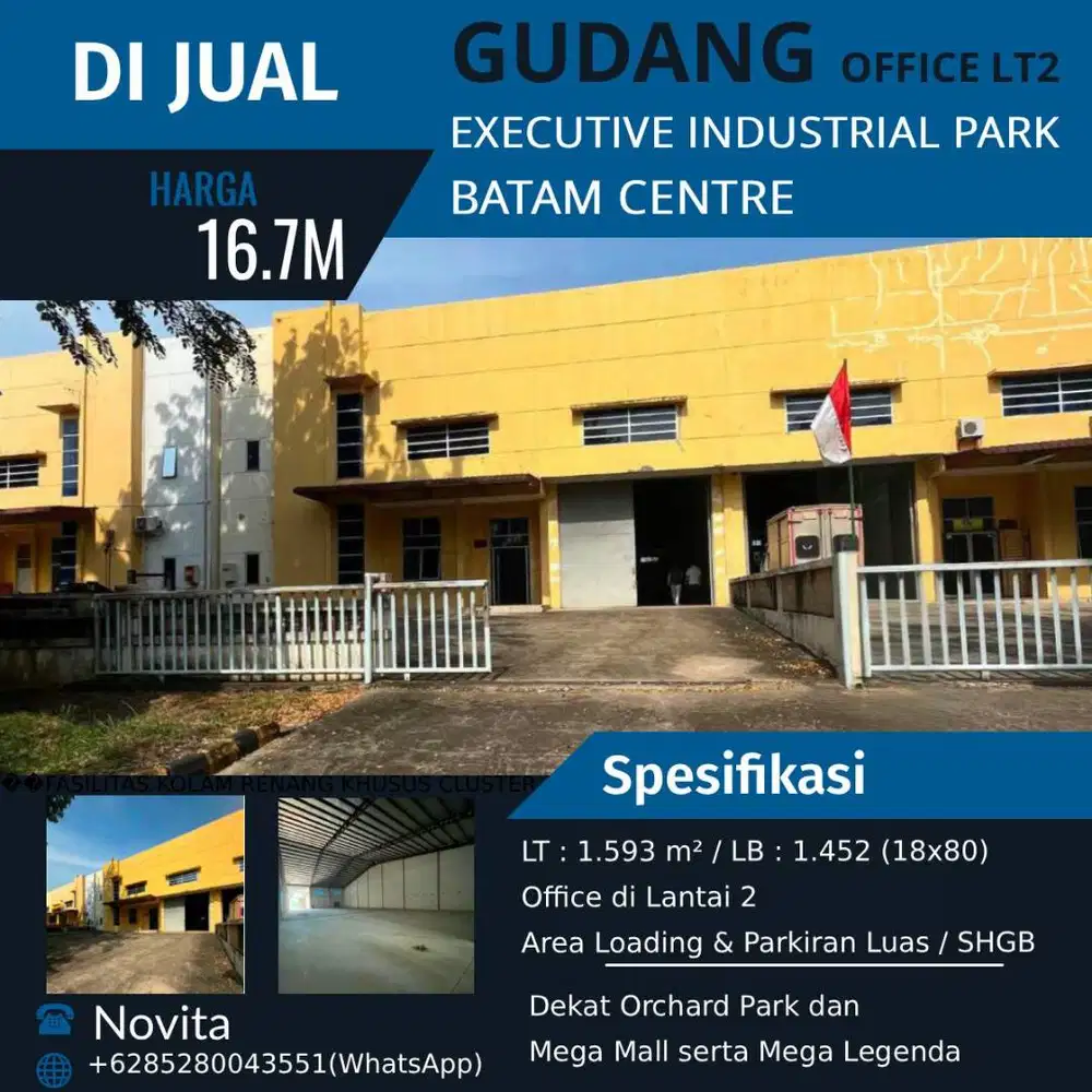 1 Unit GUDANG EXECUTIVE INDUSTRIAL PARK, Batam Centre