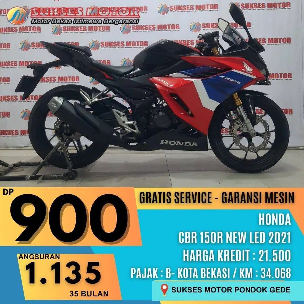 HONDA NEW CBR 150R LED TH 2021 DP MULAI 900RB