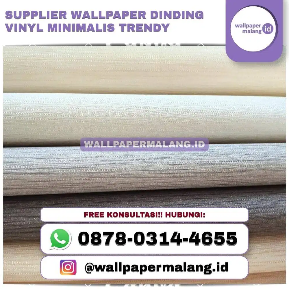 SUPPLIER WALLPAPER DINDING VINYL MINIMALIS TRENDY