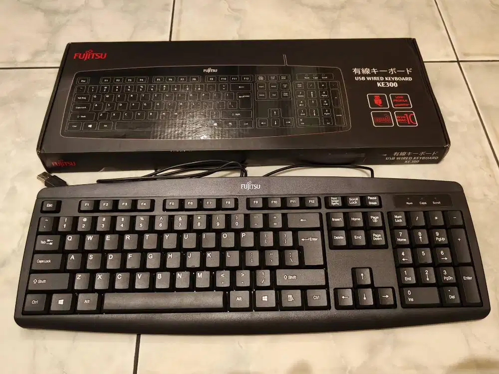 Keyboard USB For Office Fujitsu KE300 Fullset Second Gan
