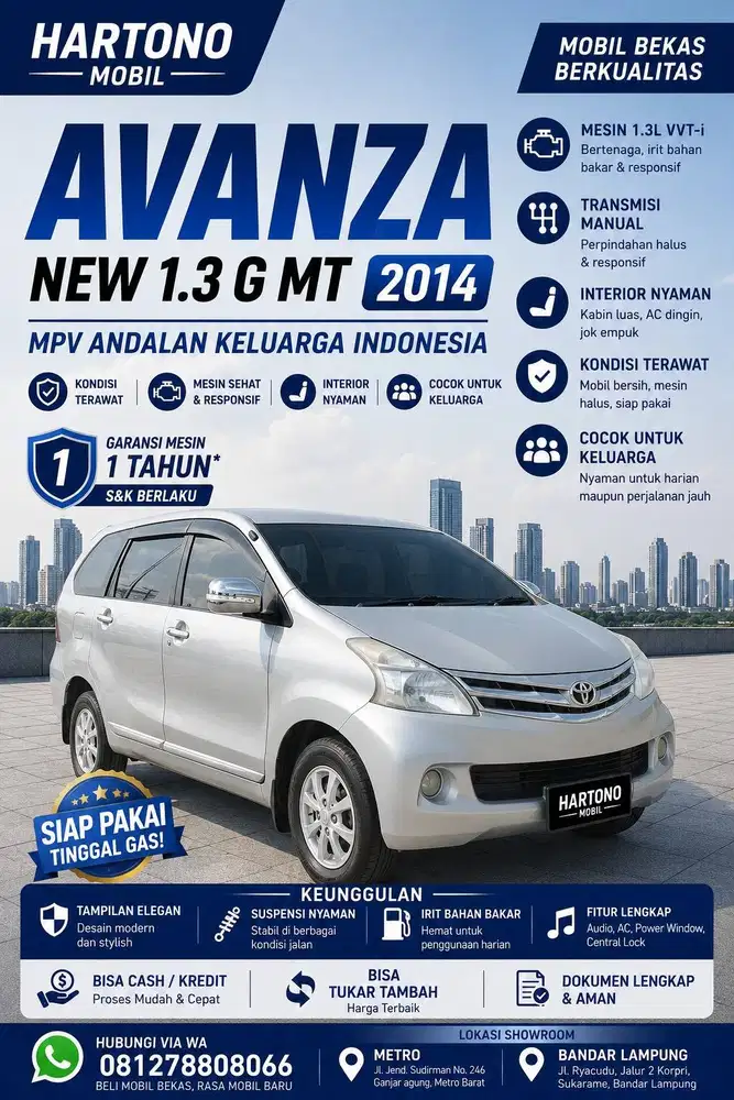 AVANZA NEW 1.3 G MT 2014