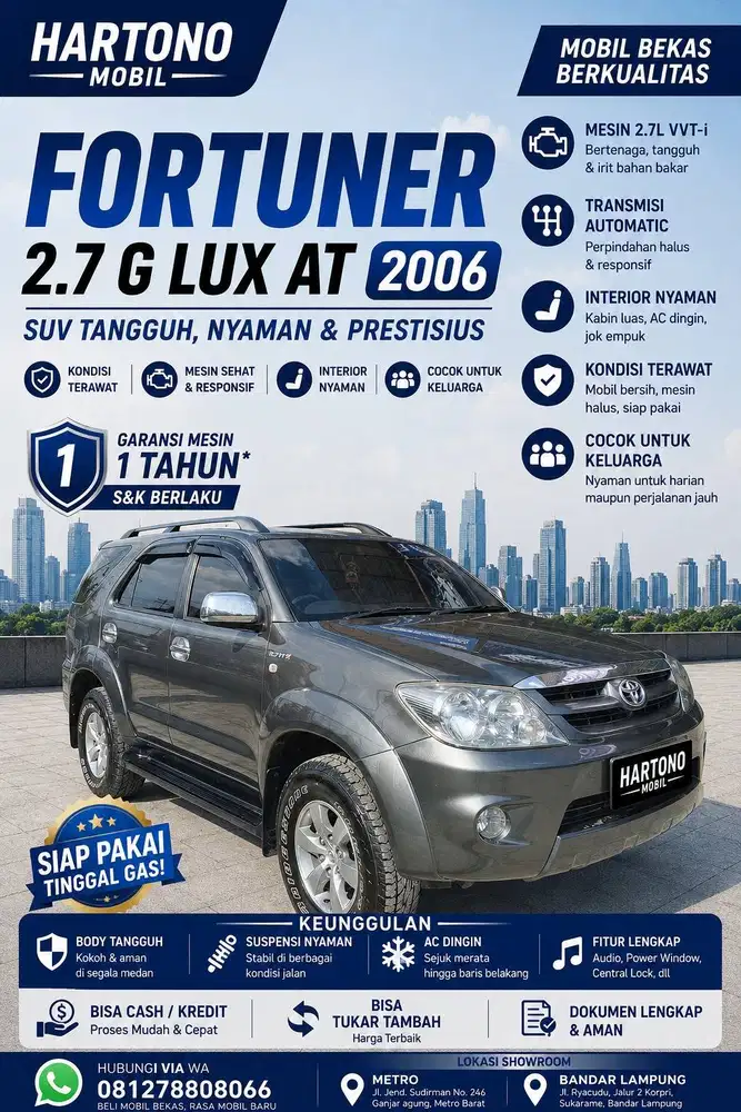 FORTUNER 2.7 G LUX AT 2006