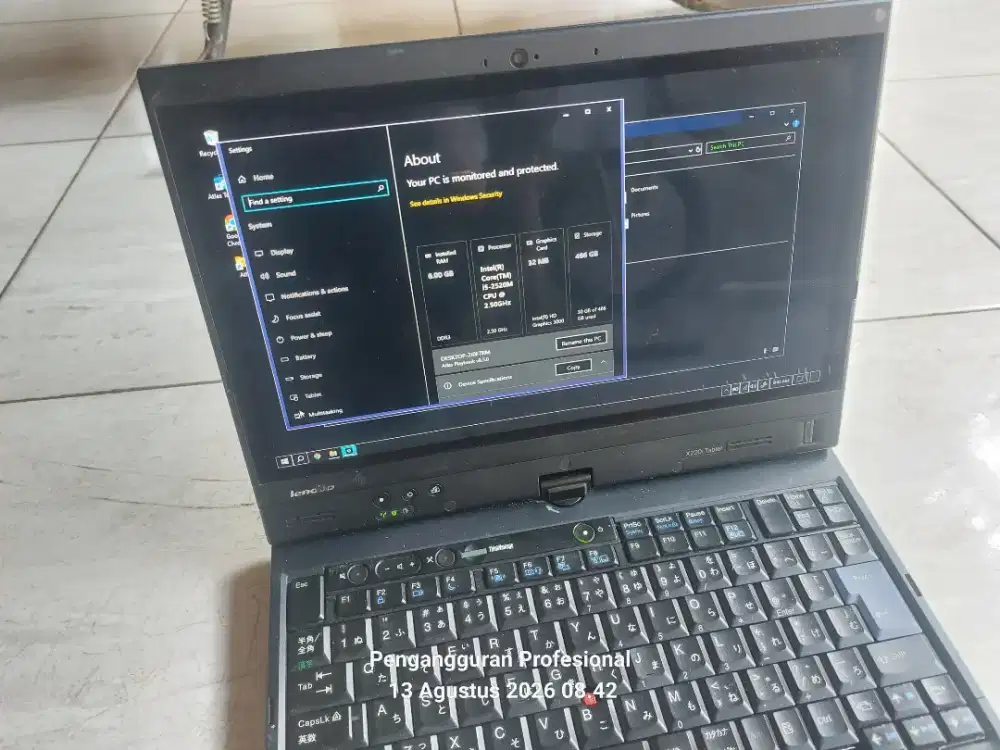 Laptop Lenovo X220i Core i5 Gen 2 Ram 6gb HDD 500gb