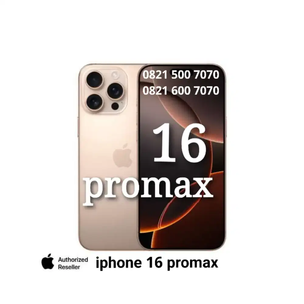 Apple iphone 16 promax vs nomor cantik