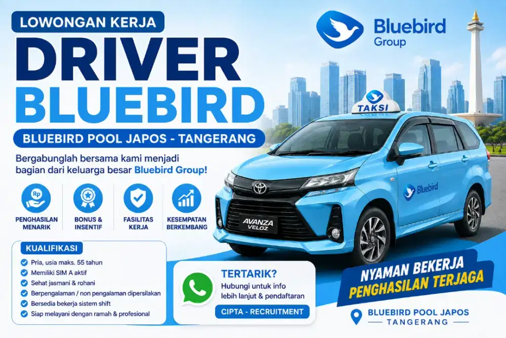 LOWONGAN DRIVER BLUEBIRD – POOL JAPOS TANGERANG