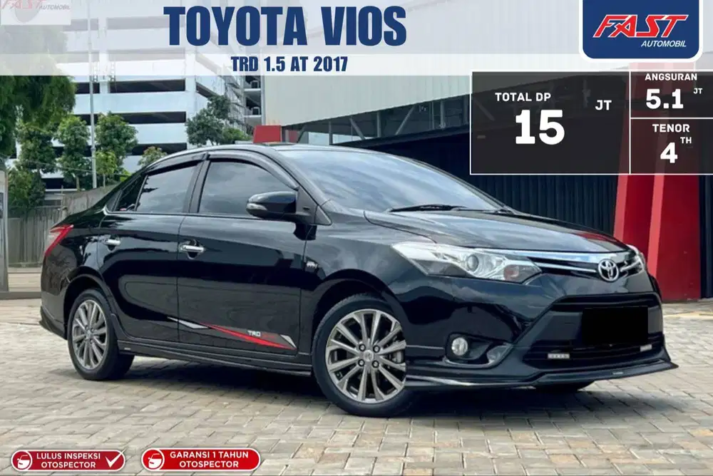 TOYOTA VIOS TRD 2017 1.5 AT LOW KM.33RB SUPER ANTIK & PAJAK PANJANG
