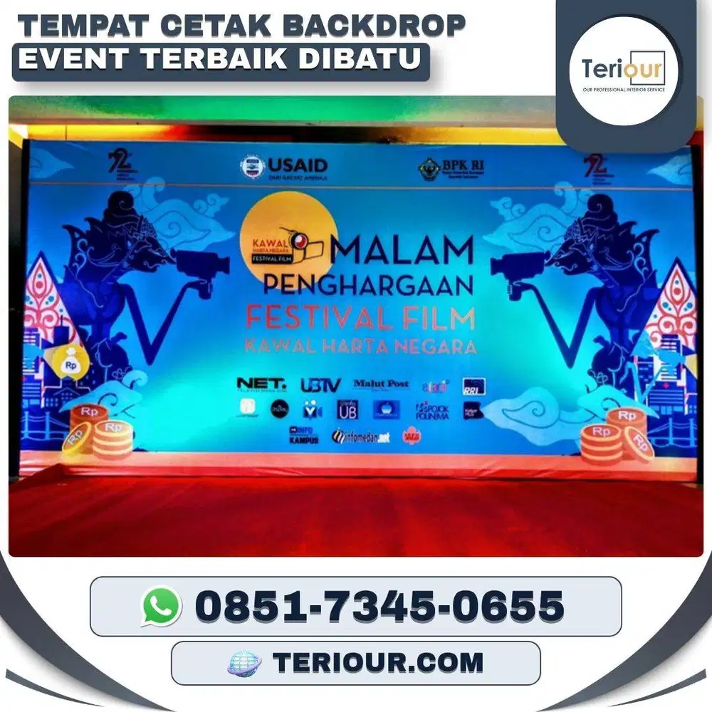 Tempat cetak backdrop event terbaik dibatu