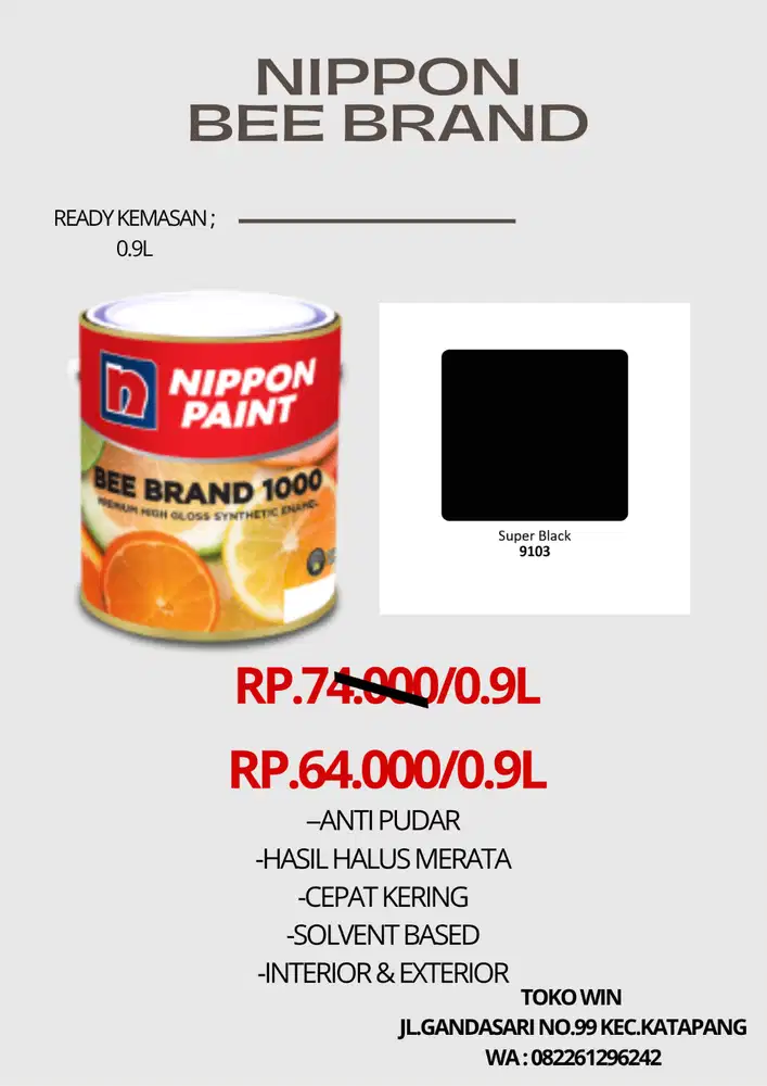 Nippon Bee Brand Black Gloss