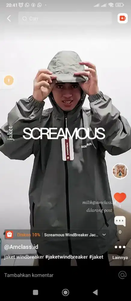jual jaket sreamous baru pake 1x