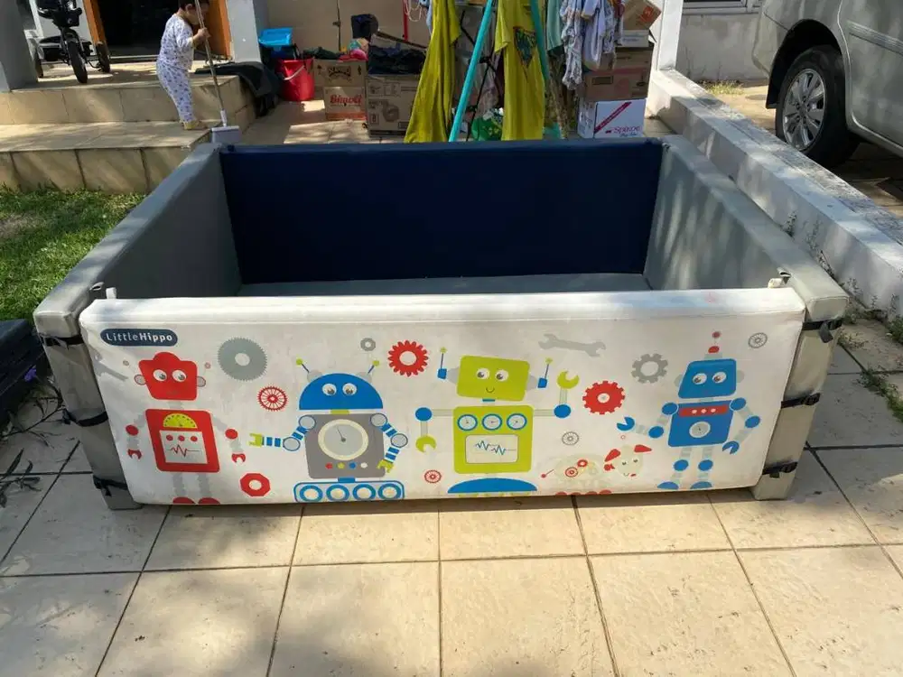 play mat/bumper bed little hippo